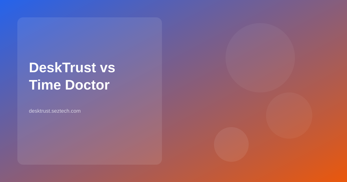DeskTrust vs Time Doctor: Which Should You Choose? (2026)